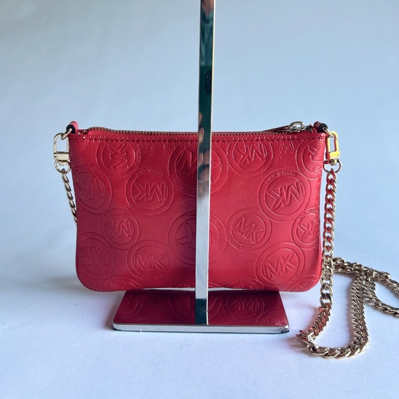 Michael Kors Red Patent Leather Shoulder Bag Crossbody Bag - Picture 5 of 12